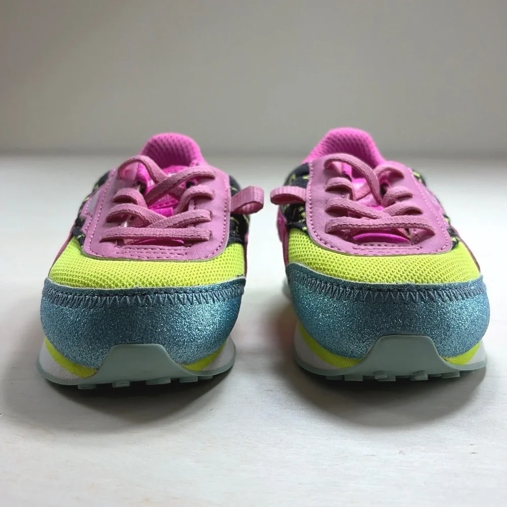 Puma L.O.L.Future Rider Toddler Sneakers Pink Neon Yellow Glitter 7C 385085-01